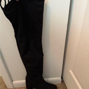Unisa Black Over-the-Knee Boots